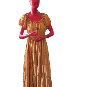 Elegant Gold Maxi Dress